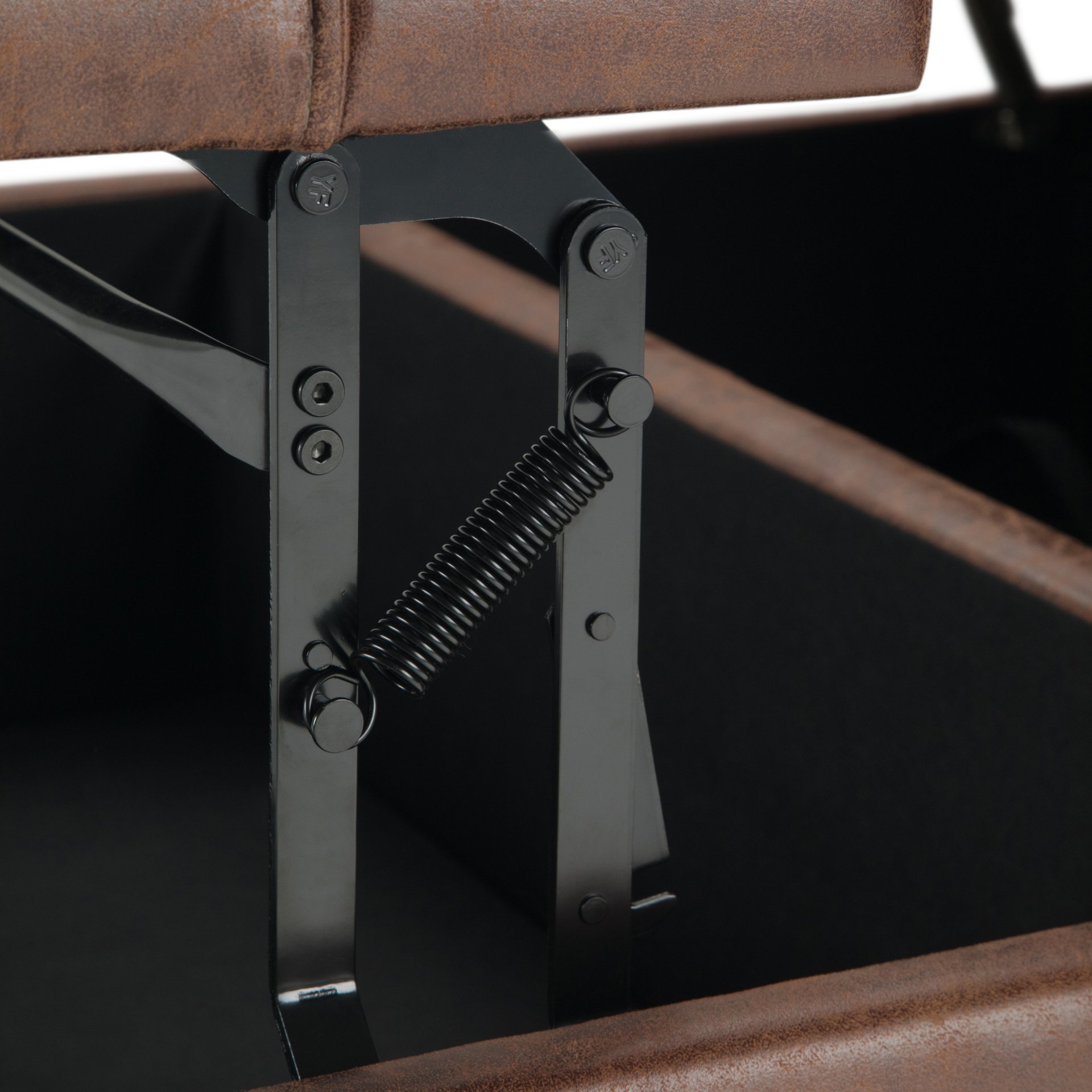 Harrison - Coffee Table Storage Ottoman - Distressed Umber Brown - Image 5