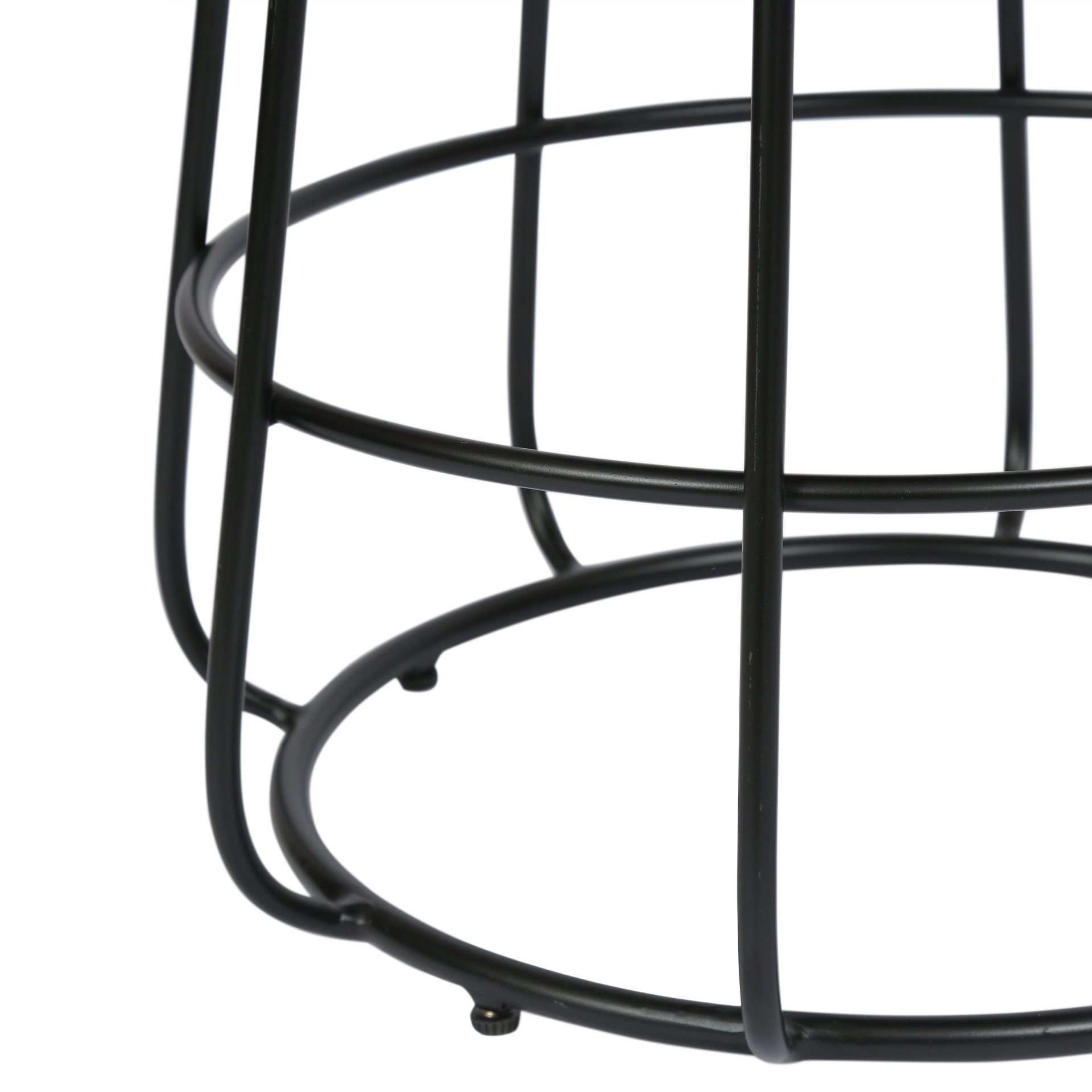 Side Table With Marble Top And Iron Base - Black / White - Image 6