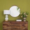 Round Wall Mounted Mirror With Metal Frame For Bathroom Living Room - Gold - Image 2