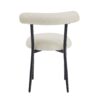 Dining Chair (Set of 2), Modern Dining Room Chairs, Black Metal Frame - White - Image 12