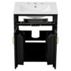 Bathroom Vanity Combo With Ceramic Sink, Luxurious Space-Saving Vanity, 2 Soft Close Doors - Black - Image 30