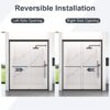 Modern Semi Frameless Double Sliding Shower Door With 1 / 4" Sgcc Tempered Glass - Matte Black - Image 13