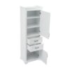Freestanding Bathroom Vanity Tall With Damping Hinge Doors, Adjustable Shelves - White - Image 12