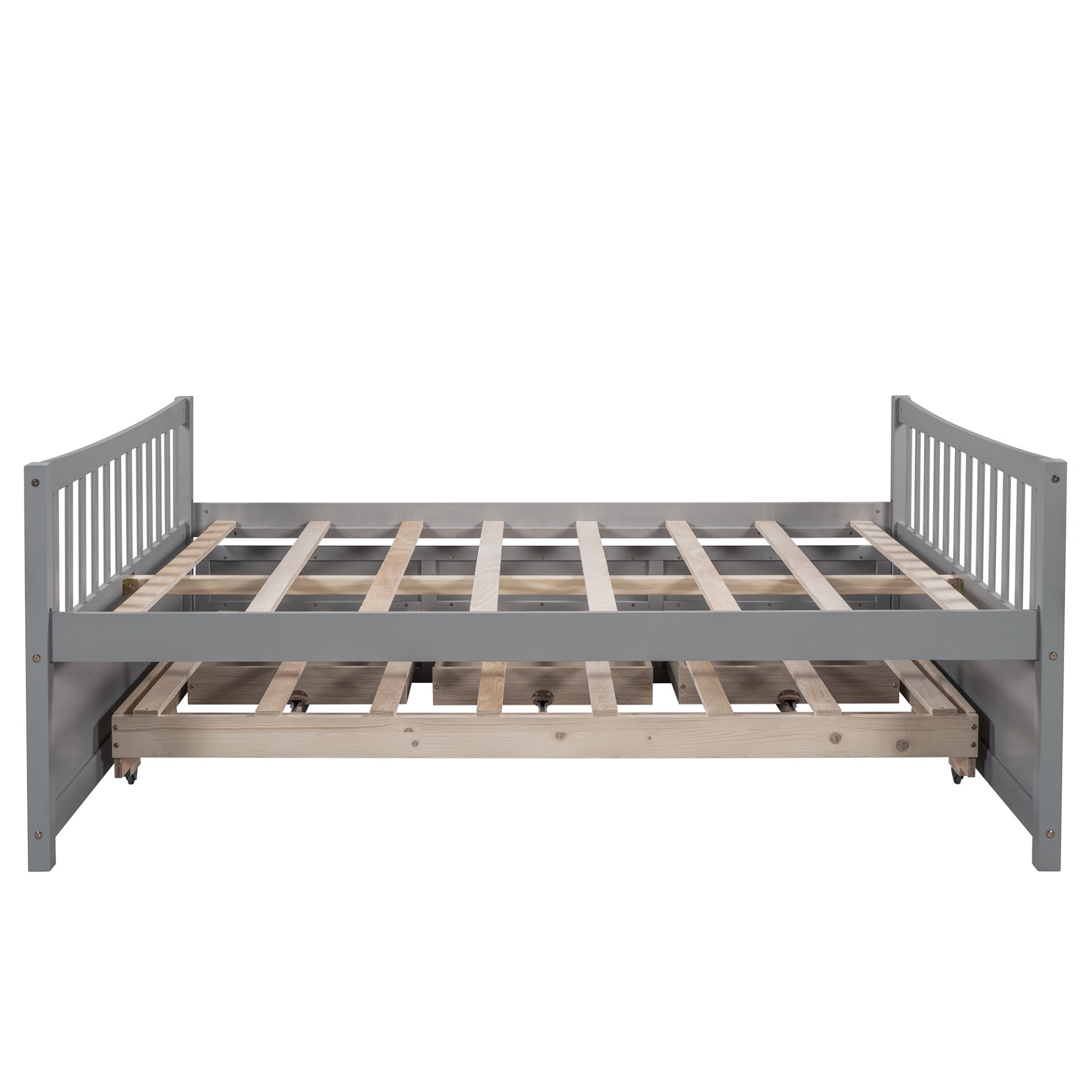 Full Size Daybed With Twin Size Trundle And Drawers - Gray - Image 10
