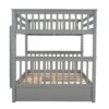 Full Over Full Bunk Bed With Ladders And 2 Storage Drawers - Gray - Image 4