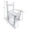 Children's Rocking Chair Indoor Or Outdoor, Suitable For Kids, Durable - White - Image 3