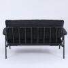 Modern Metal Frame Sofa With Sponge Filling For Compact Spaces And Versatile Use - Black - Image 10