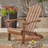 Aurascape - Outdoor Acacia Wood Foldable Adirondack Chair - Dark Brown - Image 9