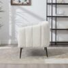 Glam Mini Loveseat, Accent Couch - Ivory - Image 8