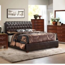 Marilla - Queen Bed - Dark Brown