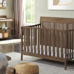 Shailee - 4 In 1 Convertible Crib - Brown, Brown Stone