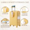 20" / 24" / 28" 3 Pieces / Set Spinner Wheel Luggage, Carry On Suitcase, With Cup Holder & USB Port & Phone Holder - Yellow - Image 4