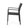 Baird - Outdoor Mesh And Aluminum Dining Chairs - Black - Image 9
