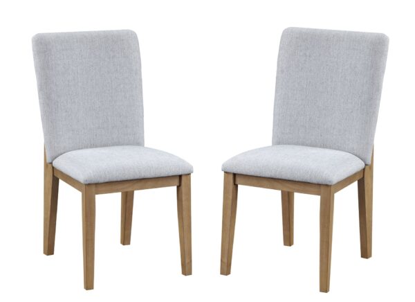 Delphine - Linen Fabric 19" Dining Chair (Set of 2) - Gray