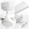 Ceiling Fan Without Light, 3 Abs Blades Farmhouse Ceiling Fan With Remote Control 6-Speed Reversible Dc Motor For Living Room, Bedroom, Kitchen - White - Image 4