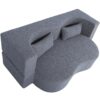 2 In 1 Convertible Sofa Bed, Full Size Folding Loveseat Couch With Soft Teddy Fabric, Floor Sofa Mattress With 2 Pillows, Space Saving Futon For Small Living Room, Dorm - Gray - Image 16
