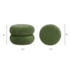 Nest - Low Round Upholstered Ottoman - Moss Green - Image 7