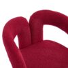 Contemporary Upholstered Accent / Dining Chair (Set of 2) Teddy Velvet Fabric With Sturdy Steel Frame - Red - Image 25