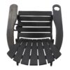 Zenithia - Outdoor Foldable Adirondack Chair With 2 Cup Holders - Dark Gray - Image 8