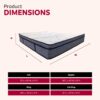 King Size Hybrid Plush Foam Mattress, Soft Polyester Knit Cover, Multi Layer Foam Mattress - White / Gray - Image 3