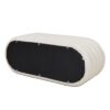 Fuji - Upholstered Oval Storage Bench - Ivory White - Image 4