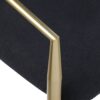Dining Chairs (Set of 2), Mid-Century Modern Dining Chairs, Kitchen Dining Room Chairs, Round Boucle Backrest Sherpa Dining Chair With Metal Legs - Black / Gold - Image 7