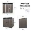 6Ft x 5Ft Outdoor Metal Storage Transparent Plate - Gray - Image 8