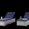 Outdoor Sofa Pe Rattan Furniture Deck Chair - Gray - Image 7