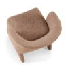 Modern Accent Chair Brown Single Sofa Chair, Upholstered Side Chair Teddy Comfy Chair For Dining Room / Bedroom / Living Room / Reception 1 Piece - Brown - Image 10