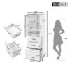 Bathroom Vanity With 2 Damping Hinge Doors, 3 Drawers, Adjustable Shelves - White - Image 3
