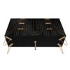 Modern 6 Drawer Dresser, Modern Dresser With Metal Handles, Storage Chest Of Drawer, Wide Dresser Drawer Organizers With Carving Design For Bedroom, Living Room, Hallway - Black - Image 11