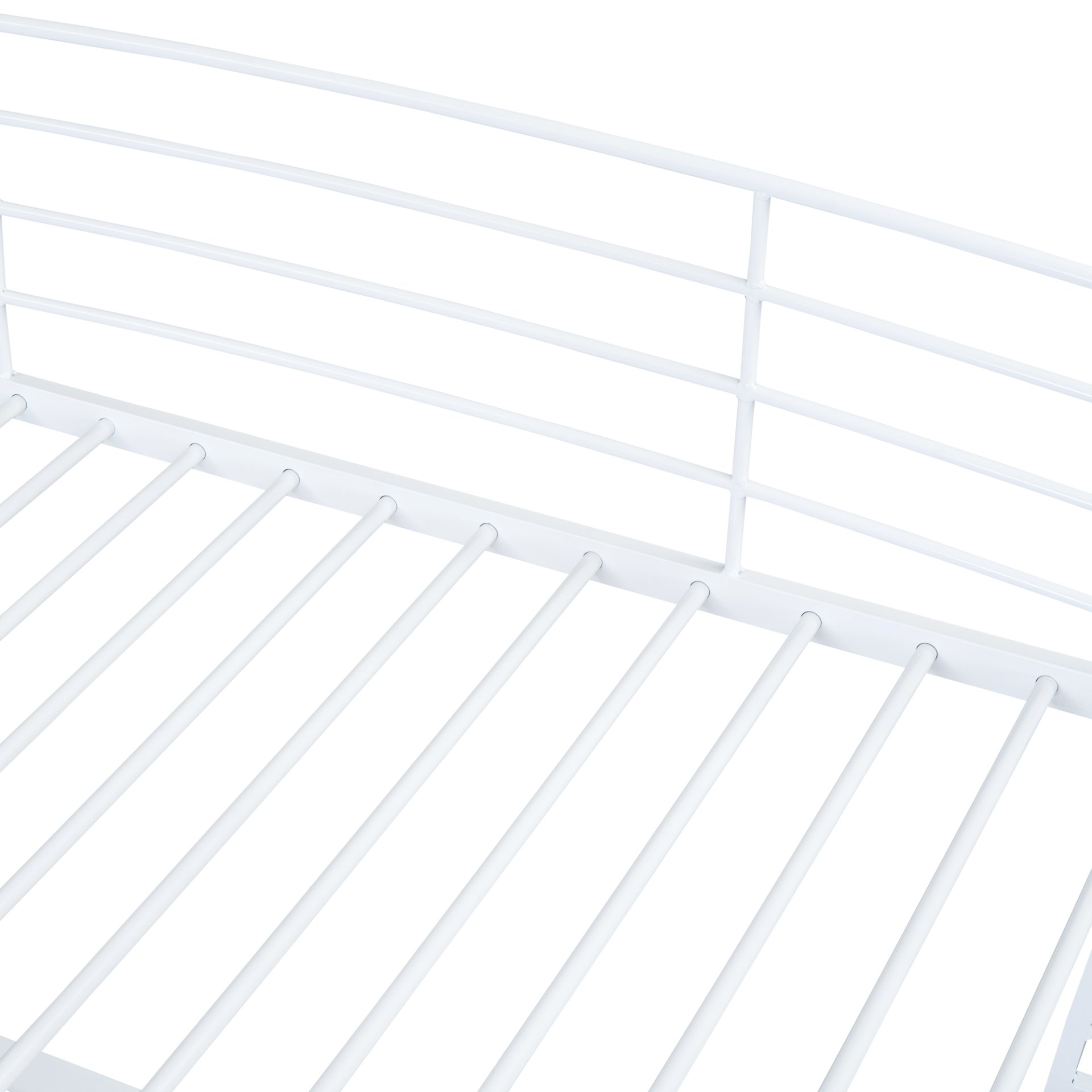 Twin Size Loft Bed With 4 Layers Of Shelves And L-Shaped Desk, Stylish Frame With A Set Of Sockets, USB Ports And And Wireless Charging - White - Image 12