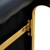 Luxury Simple Arch Chair (Set of 6) High Resilience Dining Chair With Arched Metal Leg - Black / Gold - Image 4