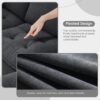 Modern Convertible Sectional L Shaped Reversible Couch Set With Free Pillows 4 Seat Suede Sleeper Sofa With Ottoman - Dark Gray - Image 20