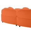 Modern Living Room Sofa Lamb Velvet Upholstered Couch Furniture For Home Or Office - Orange - Image 19