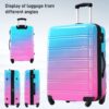 Hardshell Luggage Sets 3 Piece Gradient Color Expandable Suitcase With Spinner Wheels And Tsa Lock Lightweight 20" 24" 28" Available - Blue / Red - Image 15