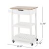 Tattnall - Kitchen Cart With Wheels - White - Image 3