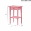 Contemporary Nightstand - Pink - Image 4