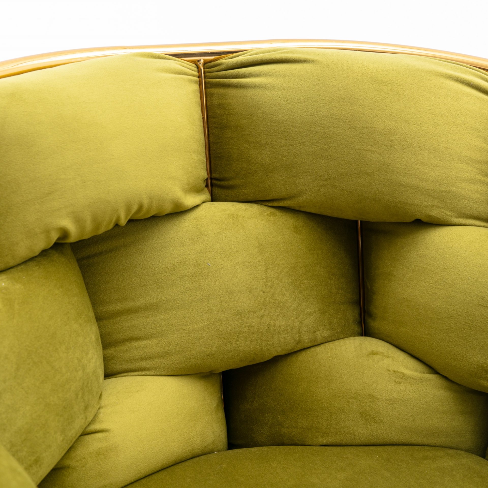 Luxury Modern Simple Leisure Velvet Single Sofa Chair Bedroom Lazy Person Household Dresser Stool Manicure Table Back Chair (Set of 2) - Olive Green - Image 9