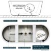 Acrylic Freestanding Soaking Bathtub With Classic Slotted Overflow And Toe-Tap Drain In Chrome, Cupc Certified.Easy To Install, 02138 - Glossy White - Image 6