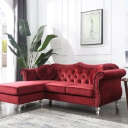 Hollywood - Sofa Chaise - Burgundy