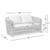 Everly - Frame Barrel Deep Seating Patio Loveseat Sofa Axroma Olefin - Oat Beige - Image 10