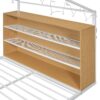 Full Size Bed House Frame With Shelves And Lights - White - Image 9