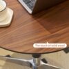 Movable Adjustable Bar Table Pub Table 360 Swivel Counter Bar Height Aluminum Star Base Movable For Stand Desk Bistro Table Dining Room Home Kitchen Table - Brown - Image 7