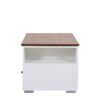 Luna - Coffee Table With Walnut Finish Lift Top, 2 Drawers, And 2 Shelves - White And Brown - Image 2