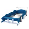 Twin Size Race Car-Shaped Platform Bed With Wheels - Blue - Image 5