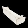 Modern 3 Seater Sofa Set & Pillows Frame, Textured Cover, High Rebound Cushions - White - Image 18
