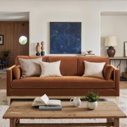 Knox - Modern Farmhouse Sofa - Burnt Orange