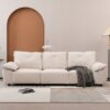 Modern Fabric Sofa With Removable Pillowcase And Backrest, Easy Care - Beige - Image 4
