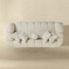 Beatrice - Modern Tufted Sofa - Ivory / White - Image 2